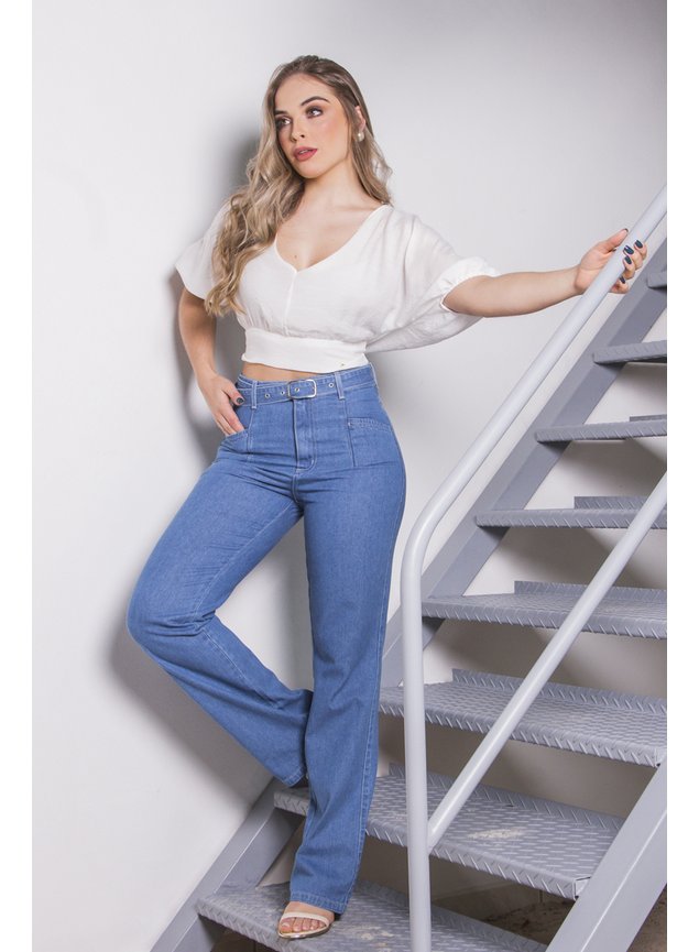 Awe Jeans Calca Jeans Tradicional Masculina Calça Jeans Wide Leg